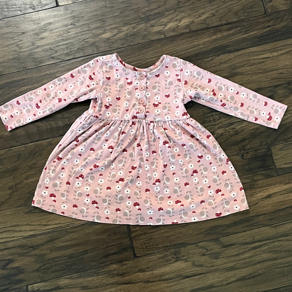 Hanna Anderson Pink Dress with Garden Print